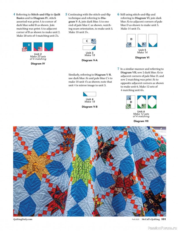 Коллекция проектов для рукодельниц в журнале «McCall's Quilting - Fall 2025»