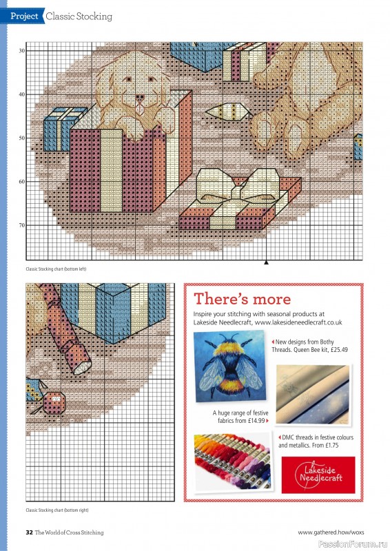 Коллекция вышивки в журнале «The World of Cross Stitching №351 2024»