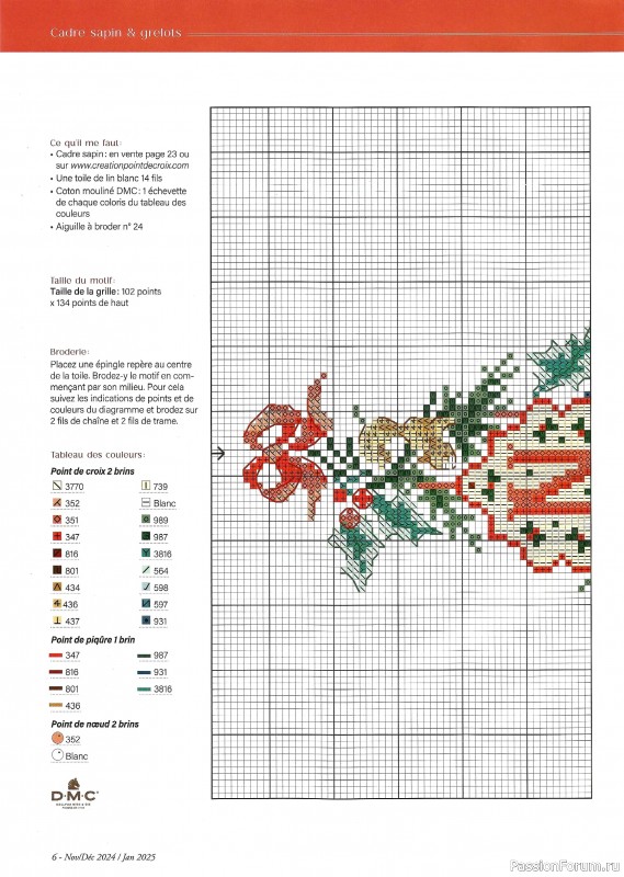 Коллекция вышивки в журнале «Creation point de croix №109 2024»