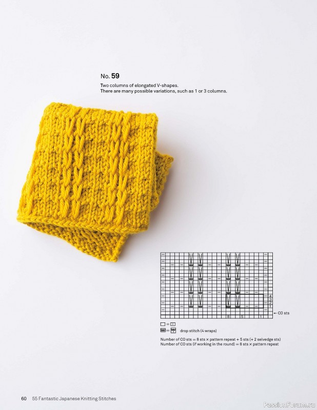 Вязаные проекты в книге «55 Fantastic Japanese Knitting Stitches»