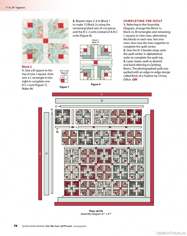 Коллекция проектов для рукодельниц в журнале «Quilter's World Special Edition - Late Spring 2025»