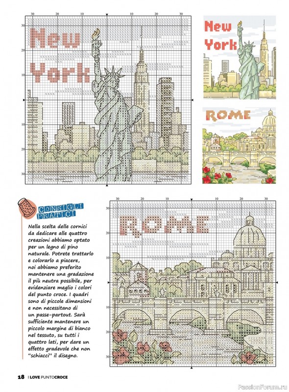 Коллекция вышивки крестиком в журнале «I Love Punto Croce №16 2022»