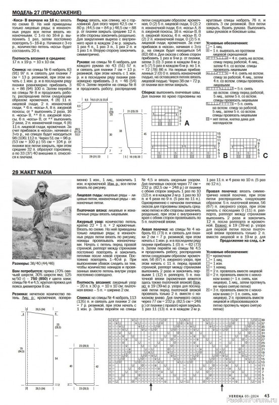 Вязаные модели в журнале «Verena №3 2024»