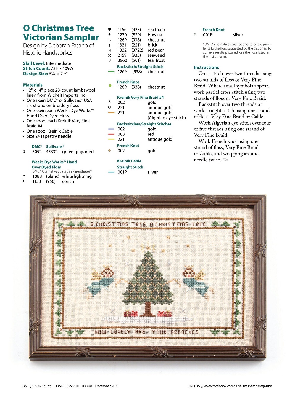 Журнал "Just CrossStitch - December" 2021