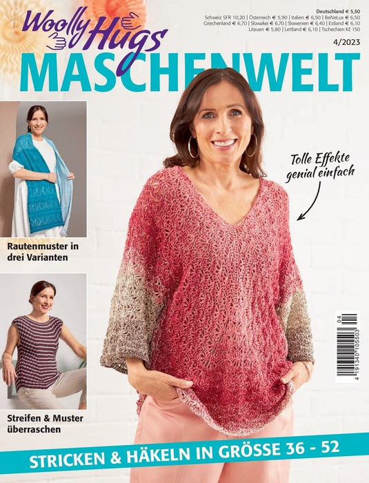Вязаные проекты в журнале &laquo;Woolly Hugs Maschenwelt №4 2023&raquo;