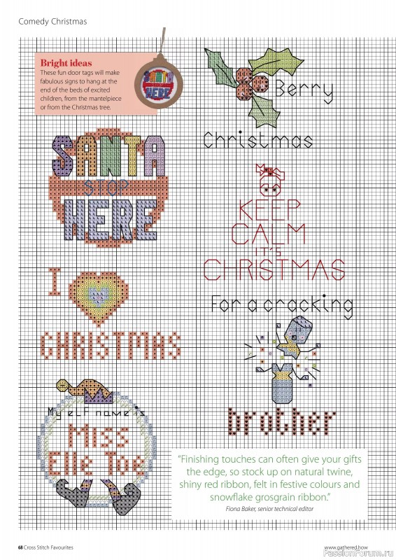 Коллекция вышивки в журнале «Cross Stitch Favourites - Christmas 2024»