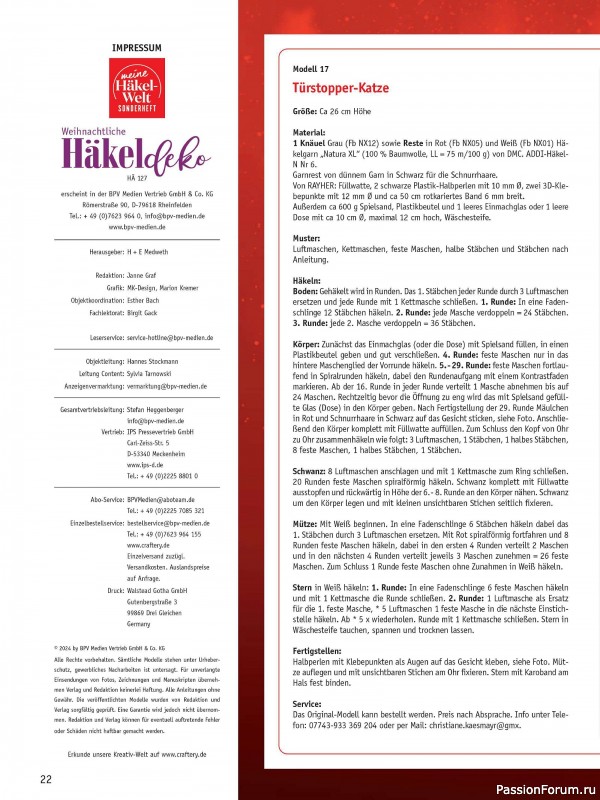 Вязаные проекты в журнале «Meine Hakelwelt Sonderheft №127 2024»
