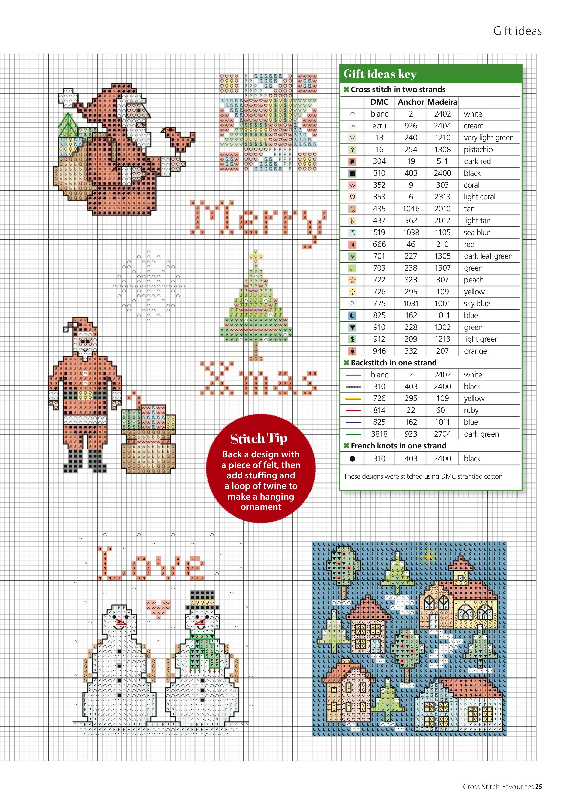 Коллекция вышивки в журнале «Cross Stitch Favourites Christmas 2023