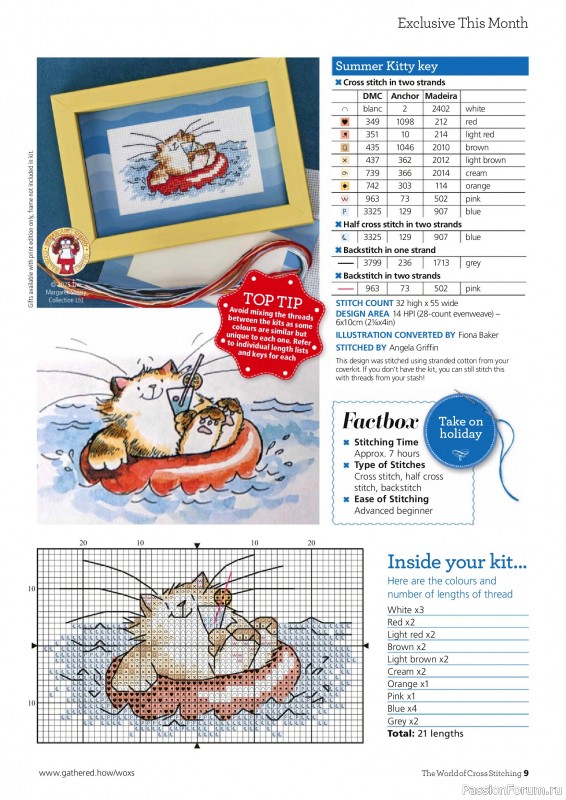 Коллекция вышивки в журнале «The World of Cross Stitching №358 2025»