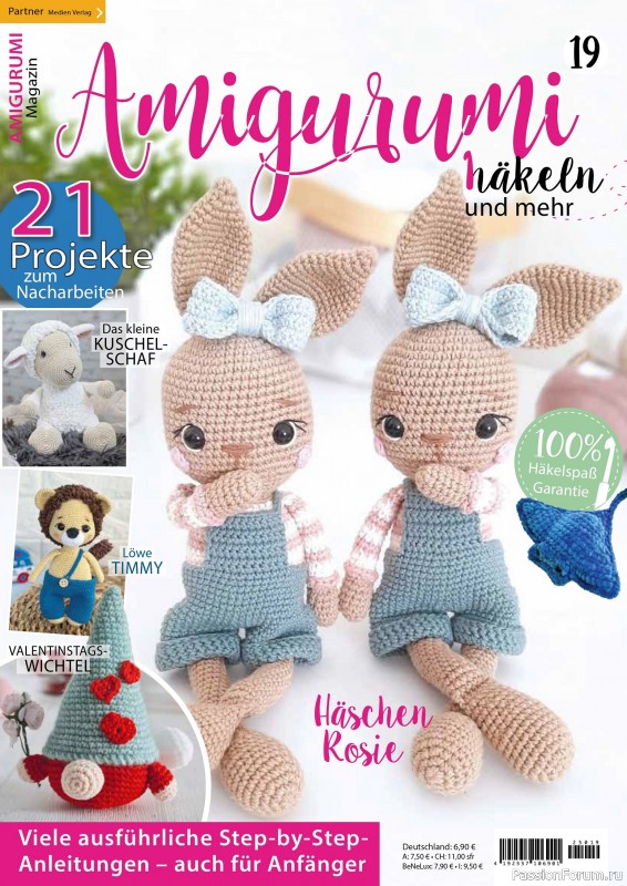 Вязаные проекты в журнале «Hakeln Best of Amigurumi №19 2025»