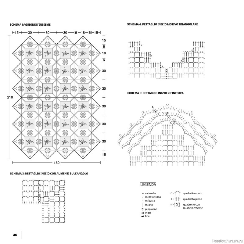 Вязаные проекты в журнале «Uncinetto Manuale Filet №12 2023»