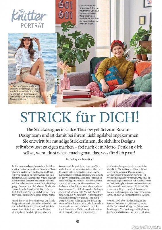 Вязаные проекты спицами в журнале «The Knitter Germany №64 2023»