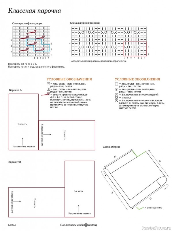Вязаные модели в журнале «Knitting. Вязание №6 2024»