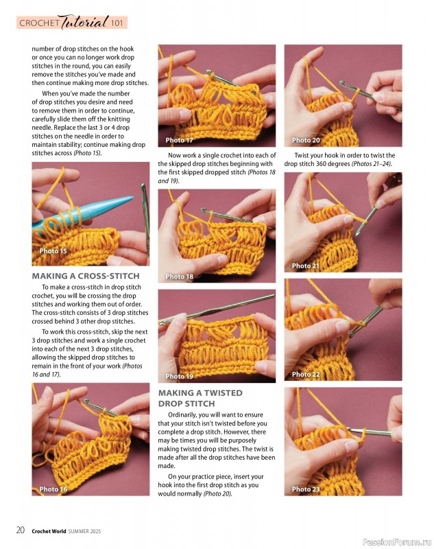 Вязаные проекты крючком в журнале «Crochet World - Summer 2025»