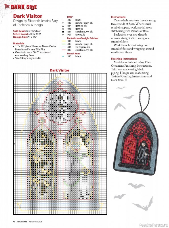 Коллекция вышивки в журнале «Just CrossStitch - Halloween 2025»