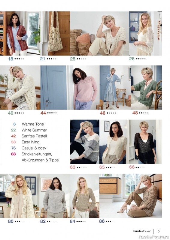 Вязаные модели в журнале «Burda Stricken №3 2020»