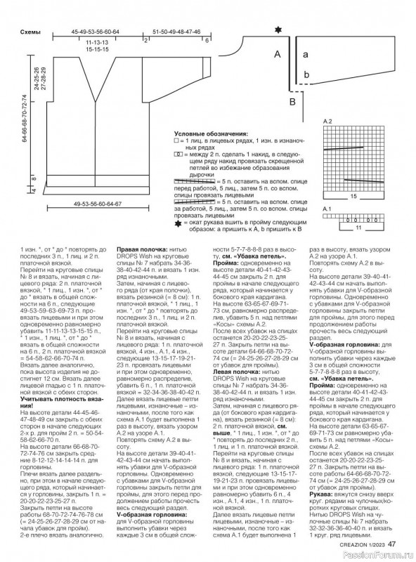 Вязаные модели в журнале «Creazion №1 2023»