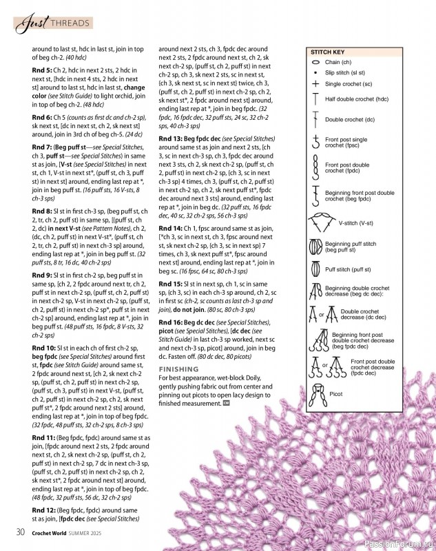 Вязаные проекты крючком в журнале «Crochet World - Summer 2025»