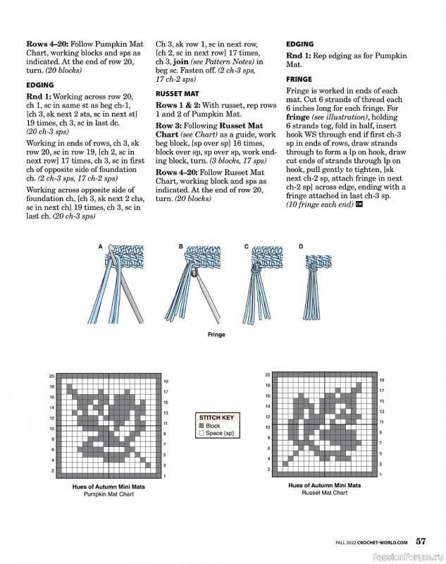 Вязаные проекты крючком в журнале «Crochet World Specials - Fall 2022»