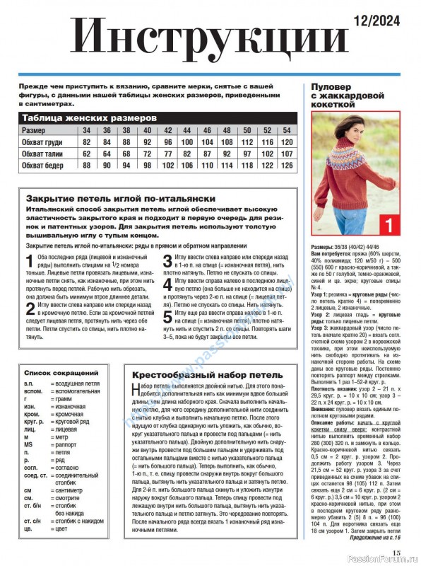 Вязаные модели в журнале «Сабрина №12 2024»