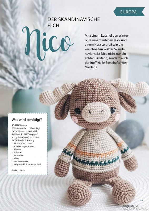 Вязаные проекты крючком в журнале «Amigurumi Magazin №21 2025»