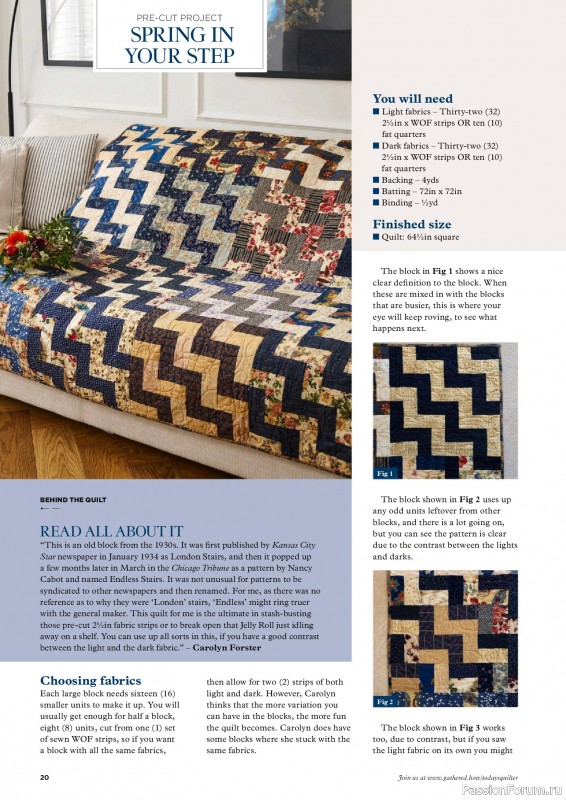 Коллекция проектов для рукодельниц в журнале «Todays Quilter №127 2025»