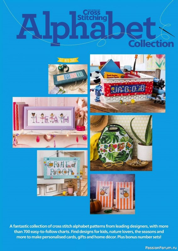 Коллекция вышивки в журнале «Cross Stitching Alphabet Collection 2022»