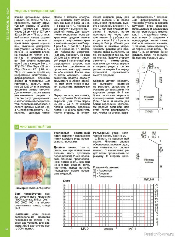 Вязаные модели в журнале «Модное вязание №2 2024»