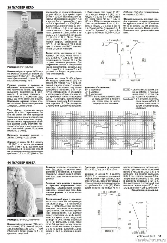 Вязаные модели в журнале «Verena №3 2023»
