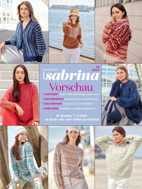 Вязаные модели в журнале «Sabrina German №12 2024»