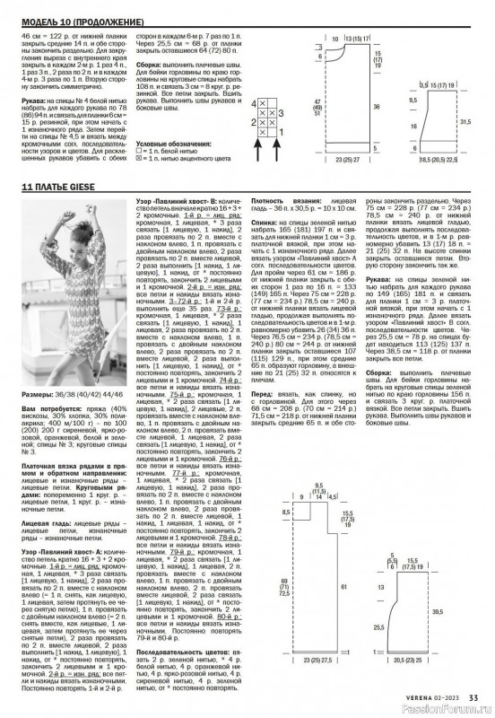 Вязаные модели в журнале «Verena №2 2023»