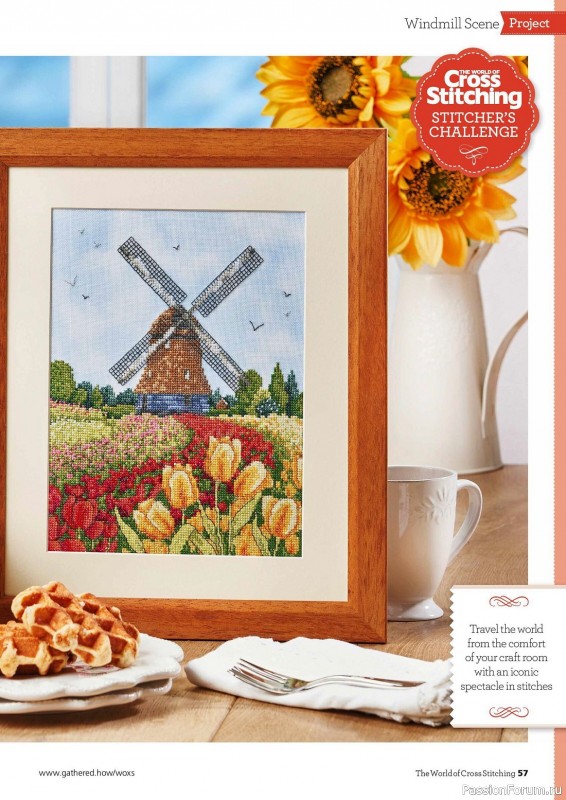 Коллекция вышивки в журнале «The World of Cross Stitching №336 2023»