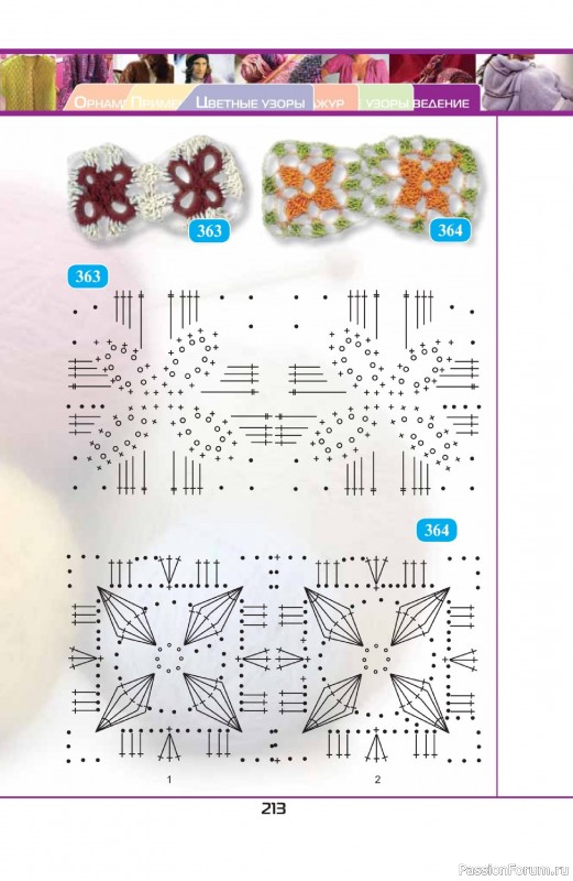 Вязаные проекты в книге «500 волшебных узоров на любой вкус». Продолжение