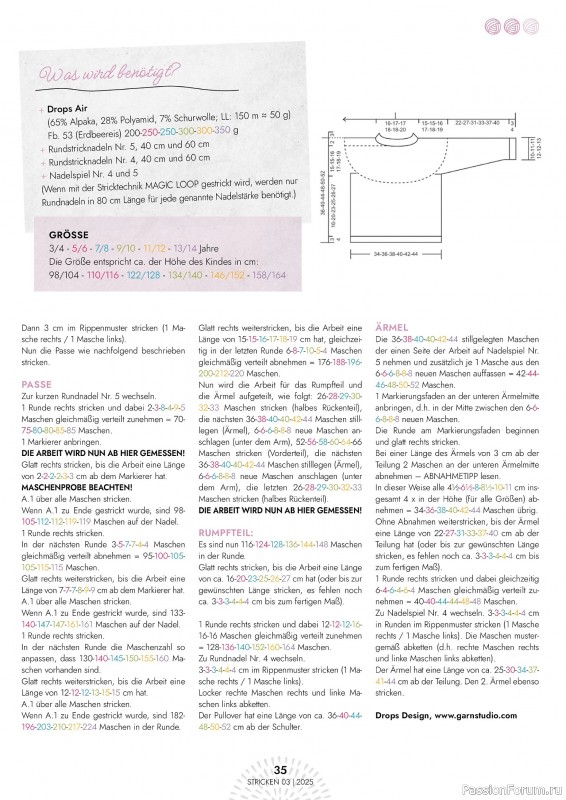 Вязаные модели в журнале «Einfach Stricken №3 2025»