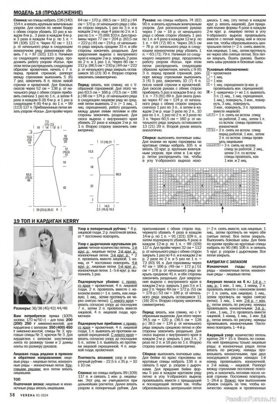 Вязаные модели в журнале «Verena №1 2024»