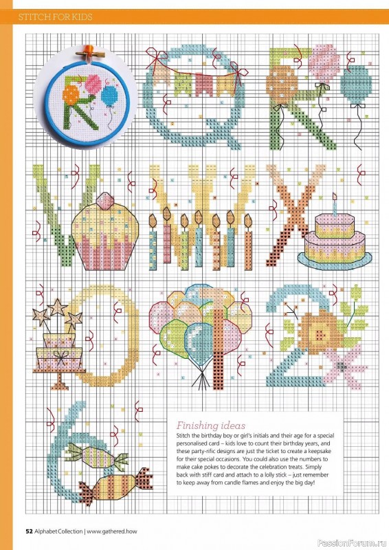 Коллекция вышивки в журнале «Cross Stitching Alphabet Collection 2022»