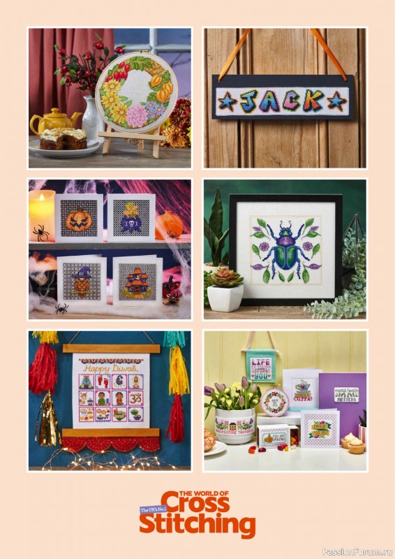 Коллекция вышивки в журнале «The World of Cross Stitching №350 2024»