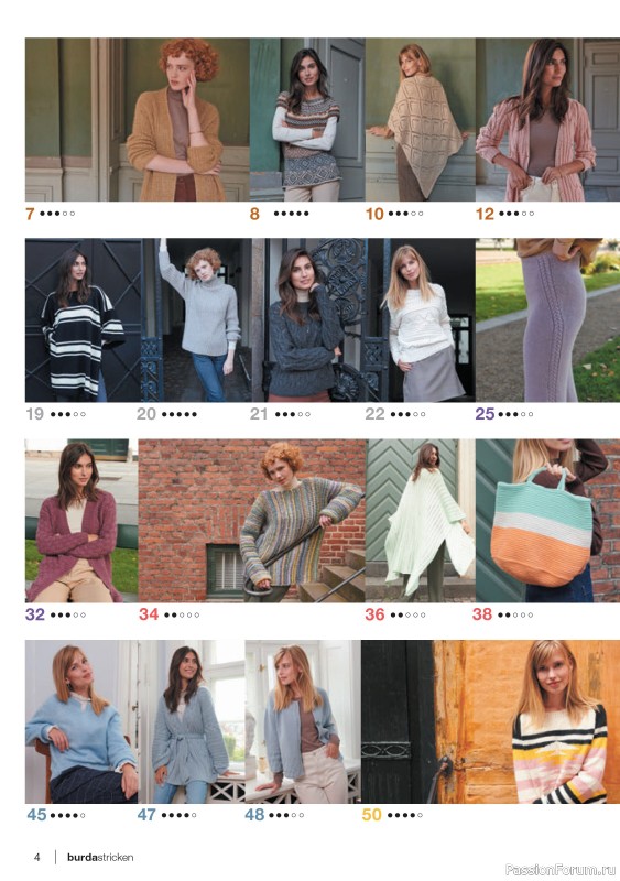 Вязаные модели в журнале «Burda Stricken №1 2022»