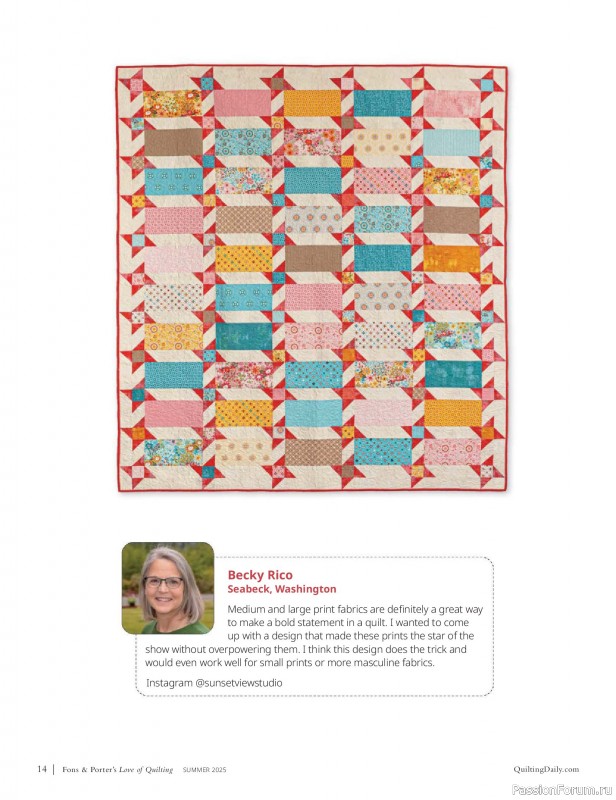 Коллекция проектов для рукодельниц в журнале «Fons & Porter’s Love Of Quilting - Summer 2025»
