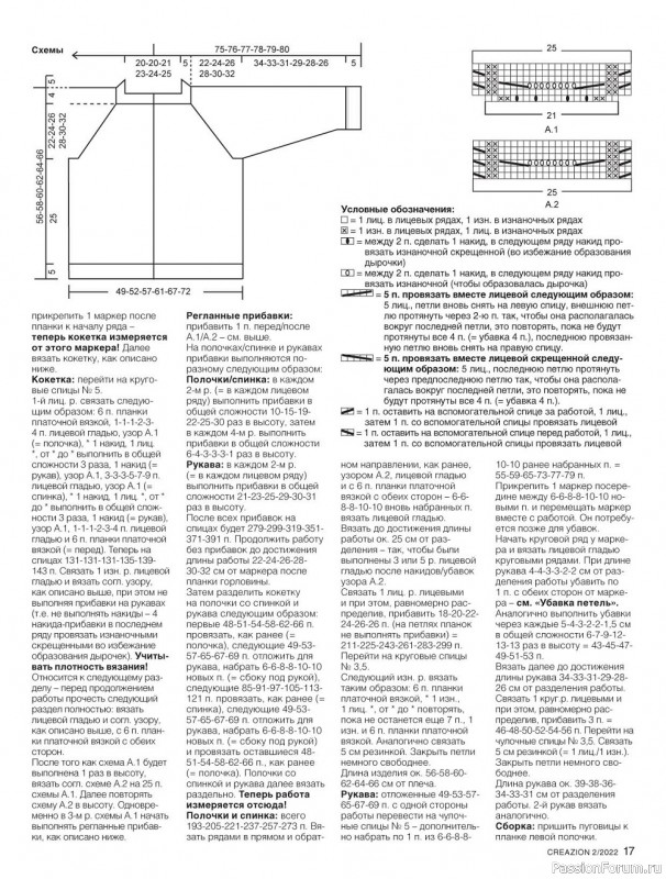 Вязаные модели в журнале «Creazion №2 2022»