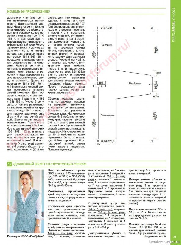 Вязаные модели в журнале «Модное вязание №2 2024»