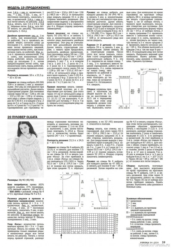 Вязаные модели в журнале «Verena №4 2024»