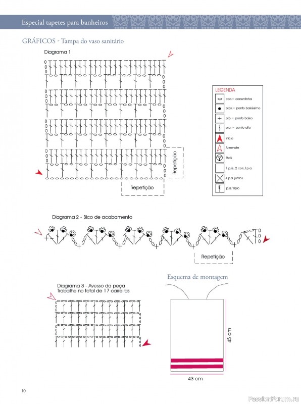 Вязаные проекты крючком в журнале «Artesanato Simples Ed.47 Barbante»
