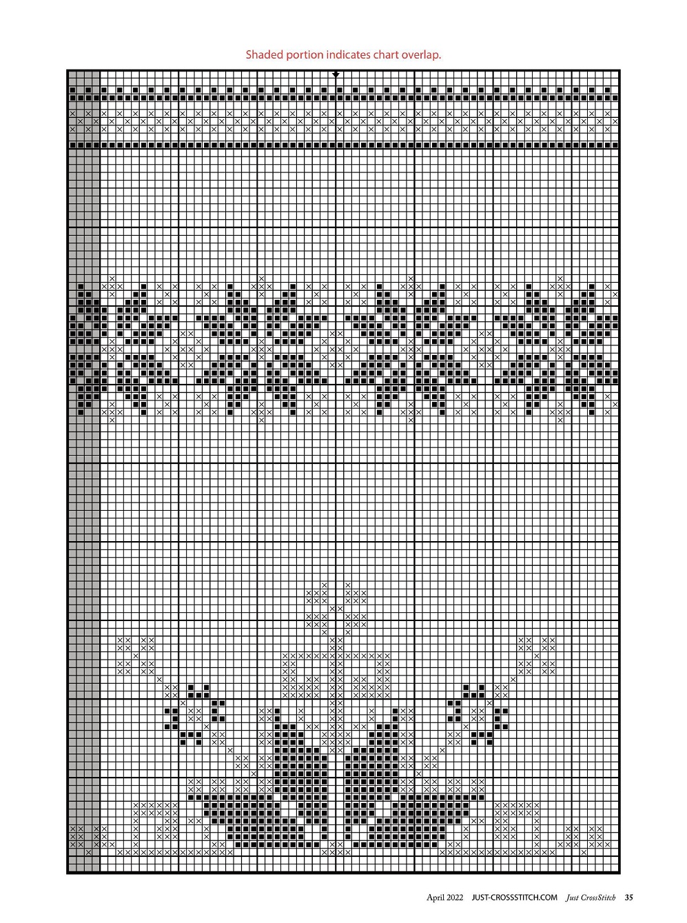 Вышивка крестом в журнале «Just CrossStitch - April 2022»