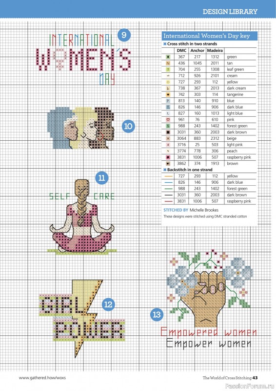 Коллекция вышивки в журнале «The World of Cross Stitching - March 2025»