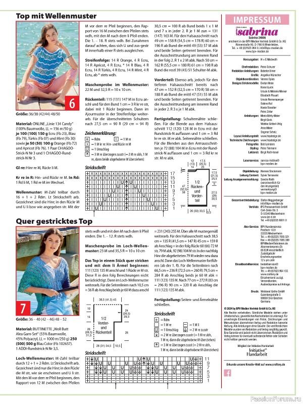 Вязаные модели в журнале «Sabrina German №6 2024»