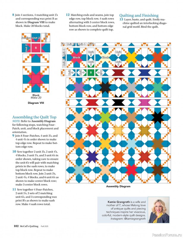 Коллекция проектов для рукодельниц в журнале «McCall's Quilting - Fall 2025»