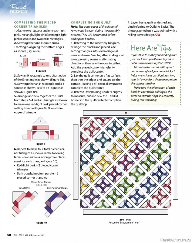 Коллекция проектов для рукодельниц в журнале «Quilter’s World - Summer 2025»