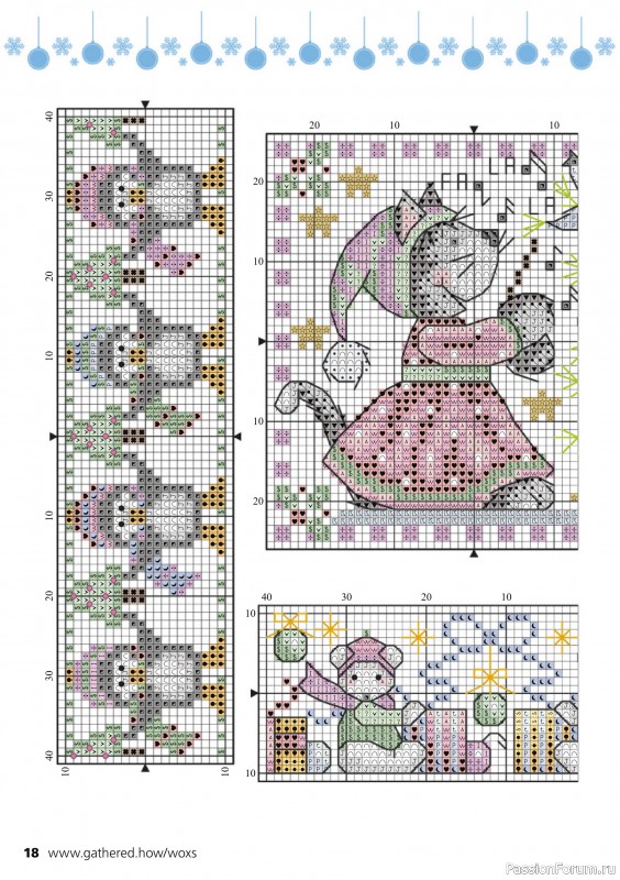 Коллекция вышивки в журнале «The World of Cross Stitching №350 2024»