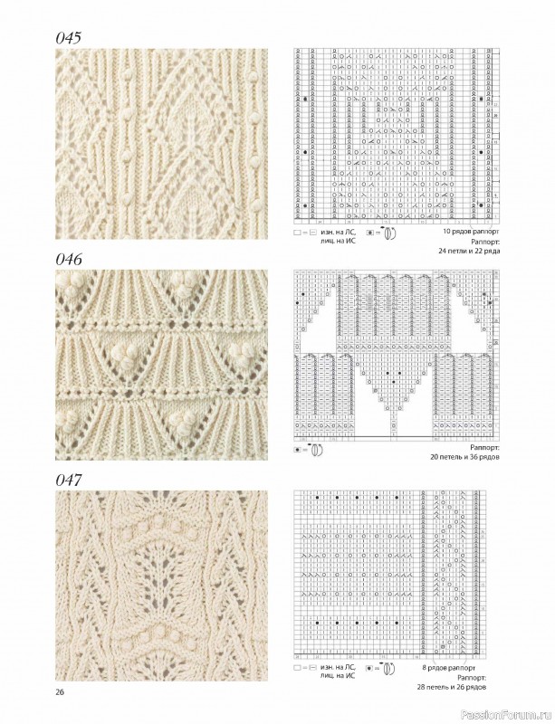 Коллекция узоров в книге «Вязание Хитоми Шида»